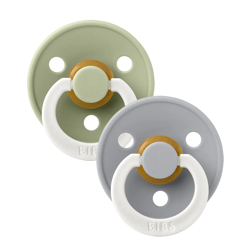 BIBS Colour 2 PACK Round GLOW/Dark