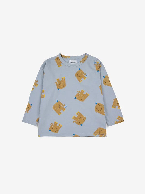 BABY THE ELEPHANT ALL OVER LONG SLEEVE T-SHIRT