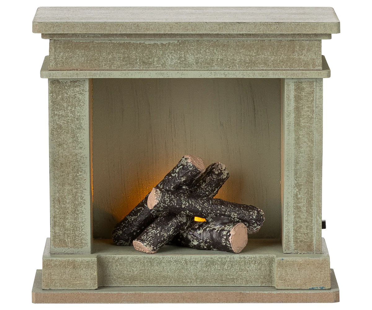 Maileg Fireplace Miniature - Dusty Green