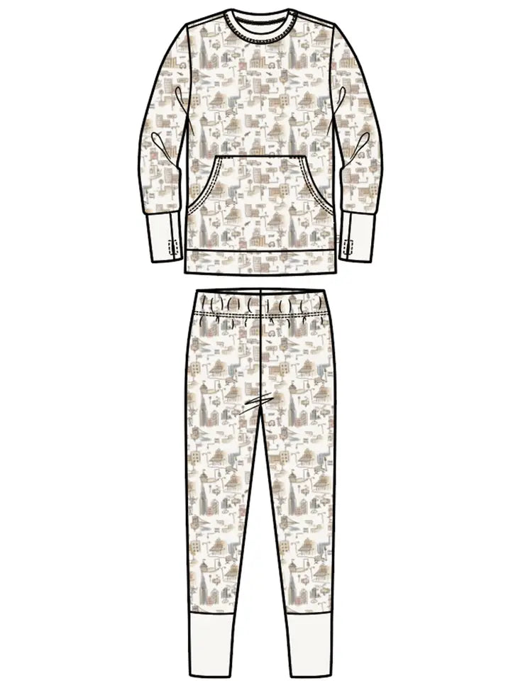 Viscose Bamboo + Organic Cotton Kids Jogger Set - Downtown