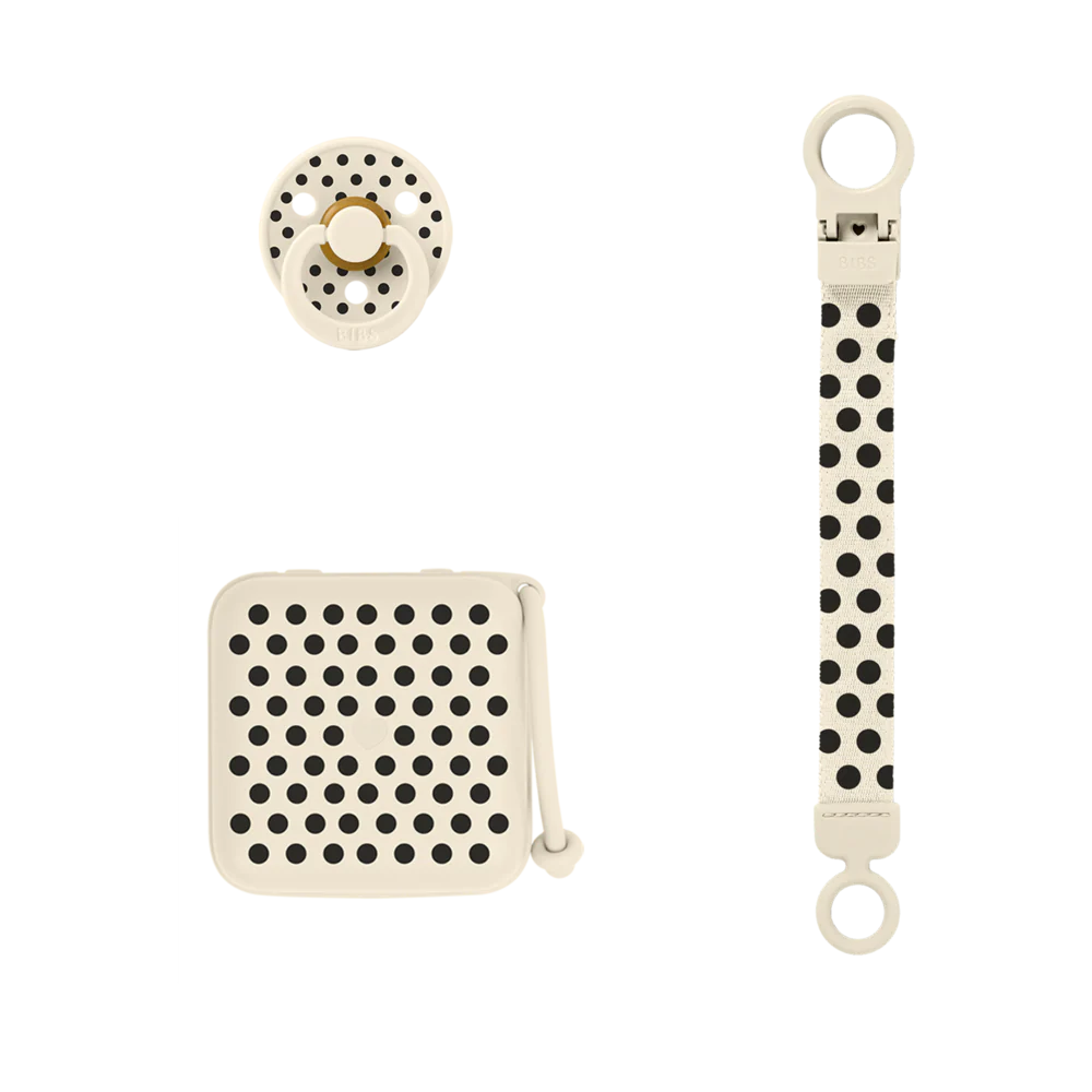 Soothe & Go Polka Gift Set - Ivory/Black