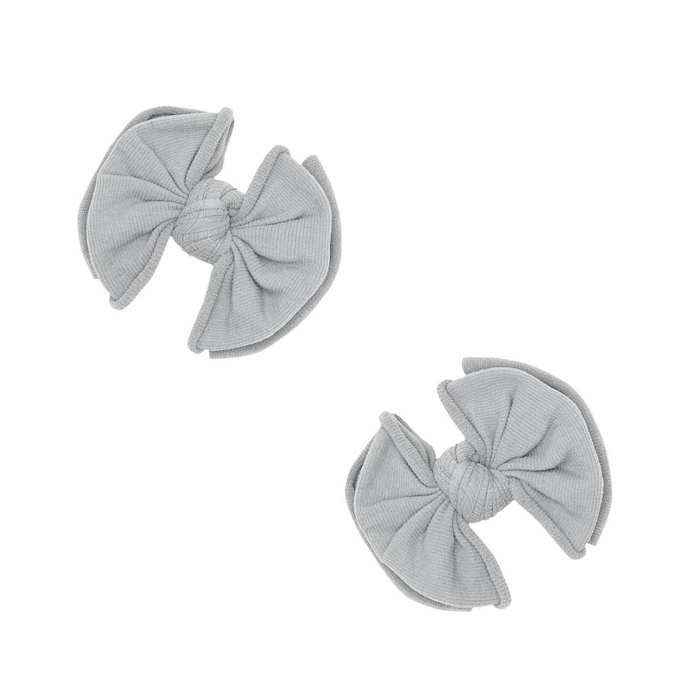 Baby Bling® 2-Pack Baby FAB® Clips soft nylon bow hair clips