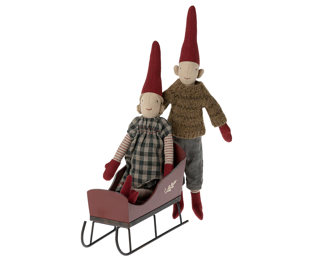 Sleigh, Mini - Red