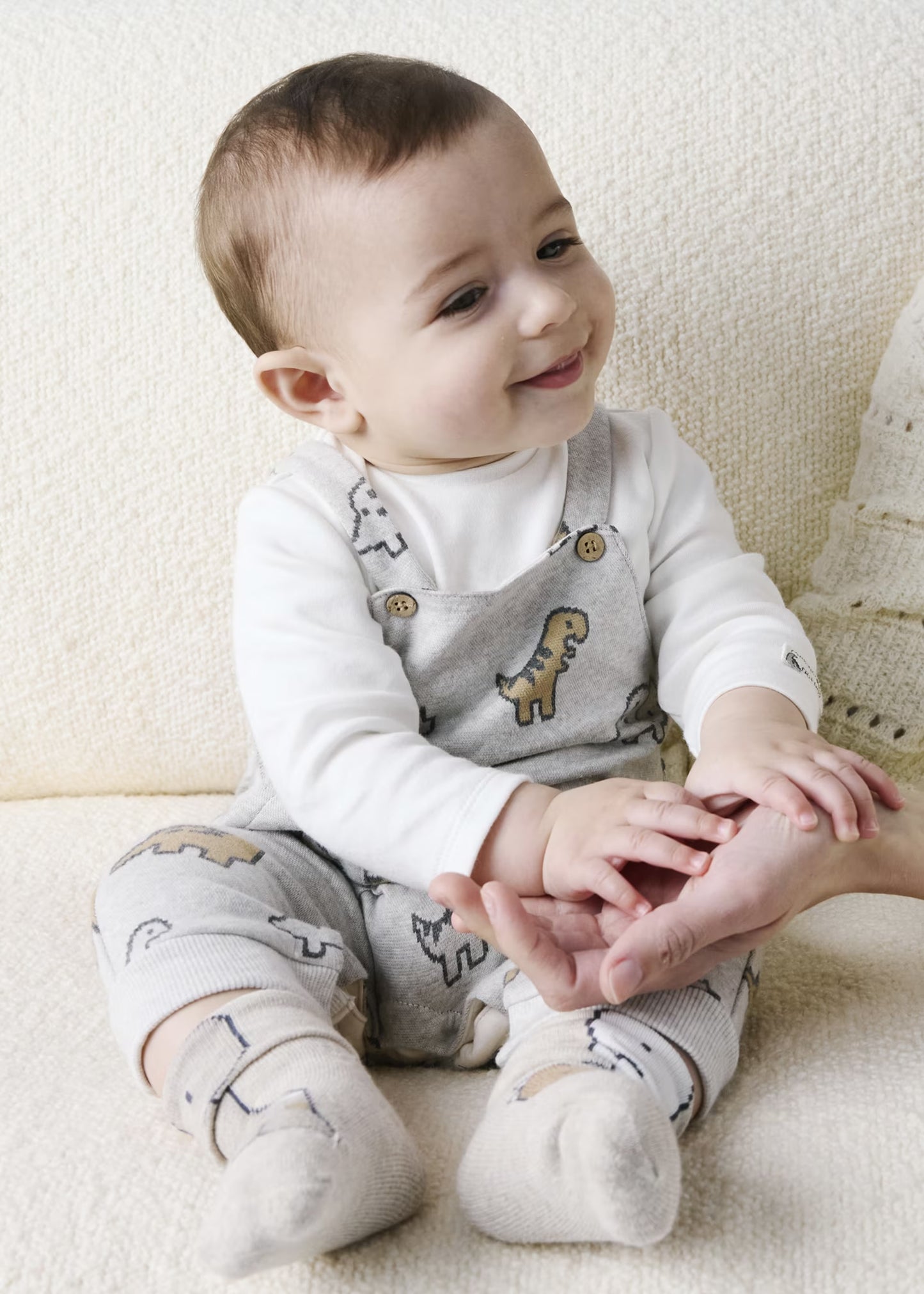 Mayoral Dinosaur Overall Romper 2661