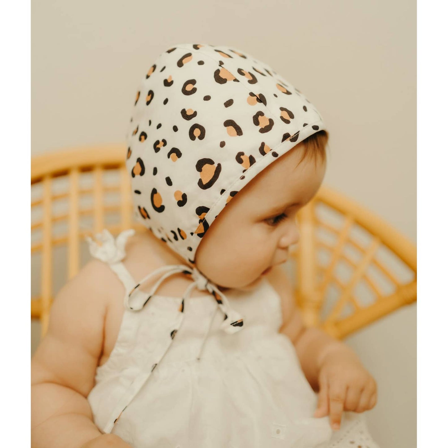 Cheetah Danish Baby Bonnet UPF 50+