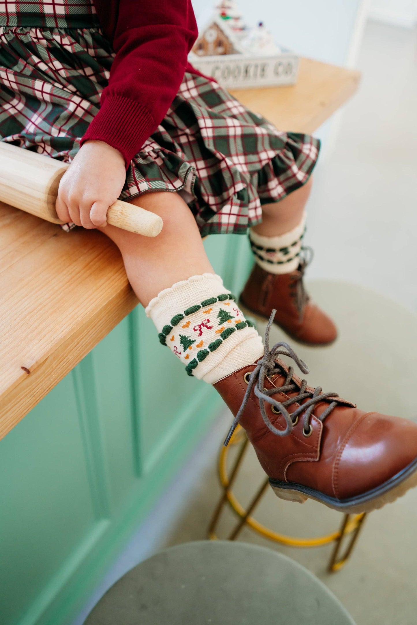 Little Stocking Co.Vanilla Fair Isle Knee High Socks