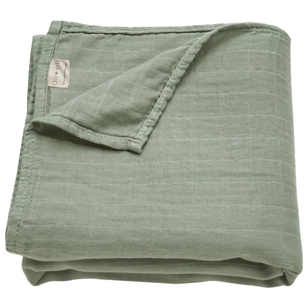 Ali+Oli Bamboo Muslin Swaddle Baby Blanket