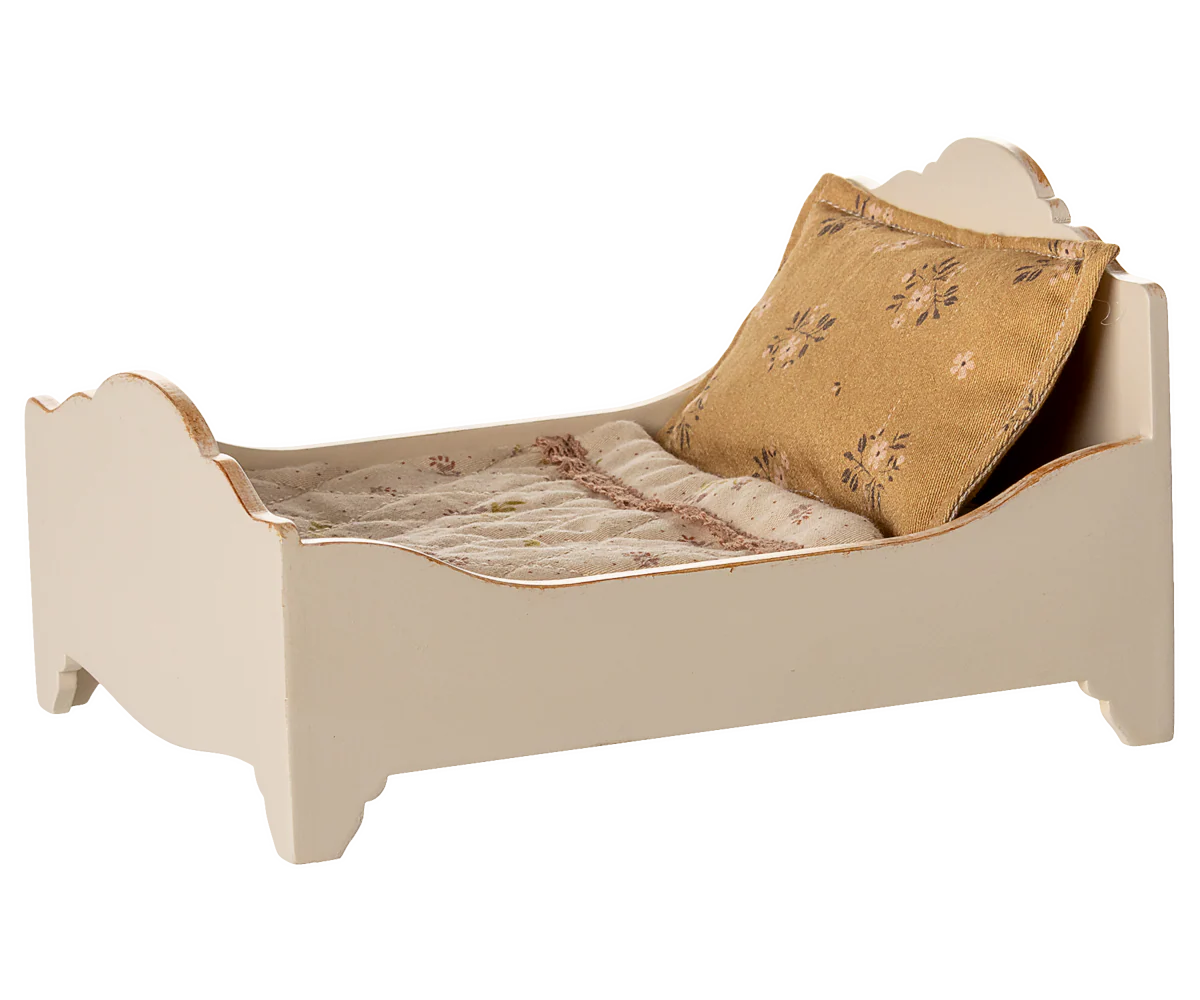 Maileg Bed, Mouse - Off white