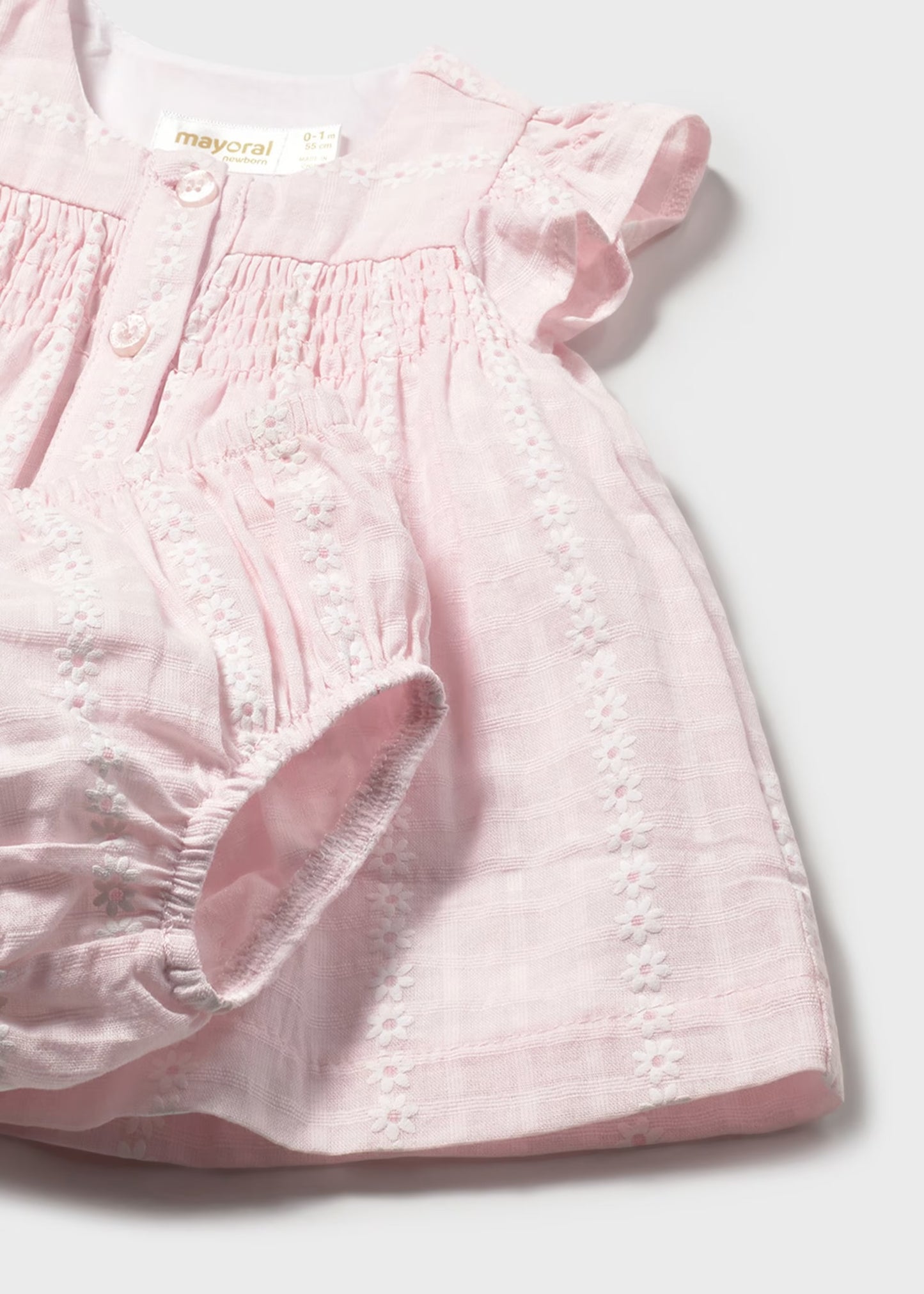 Newborn Girl Chiffon Dress with Bloomers 1805