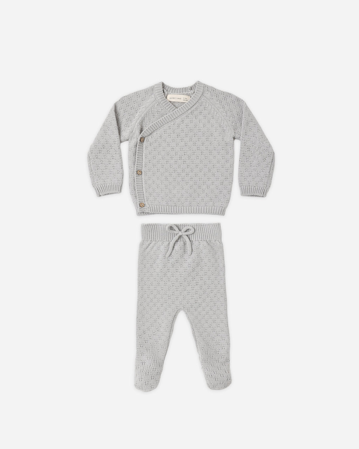 Quincy Mae Knit Wrap Top + Pant Set