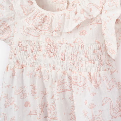 Swan Toile Swiss Dot Bubble