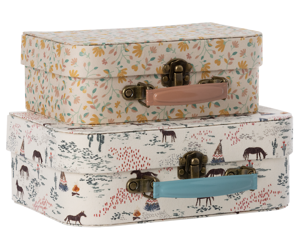 Suitcases with Fabric, 2 pc set