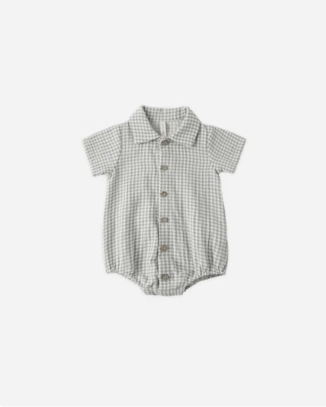 Matteo Romper Sage Gingham