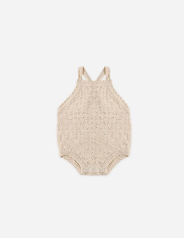 Annie Knit Romper Ecru