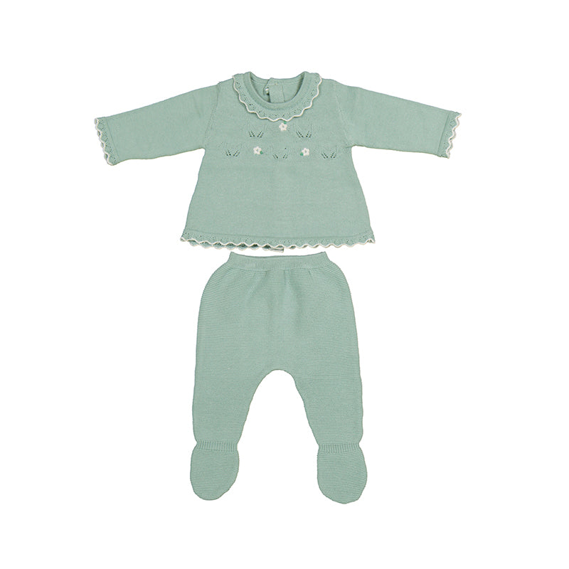 Knit leg warmer set-MINT