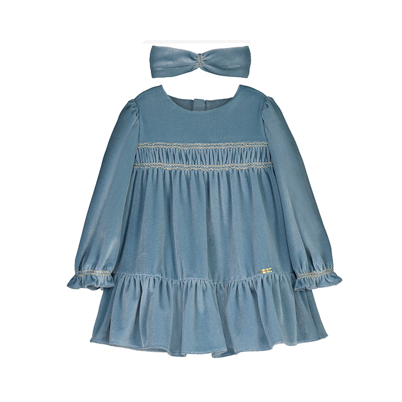 Velvet dress with headband