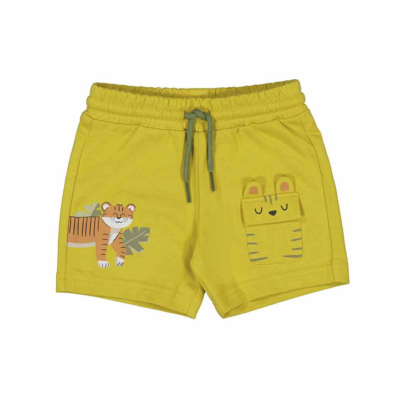 Knit shorts-Gold