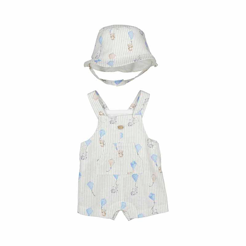 Overalls w/ hat-sky