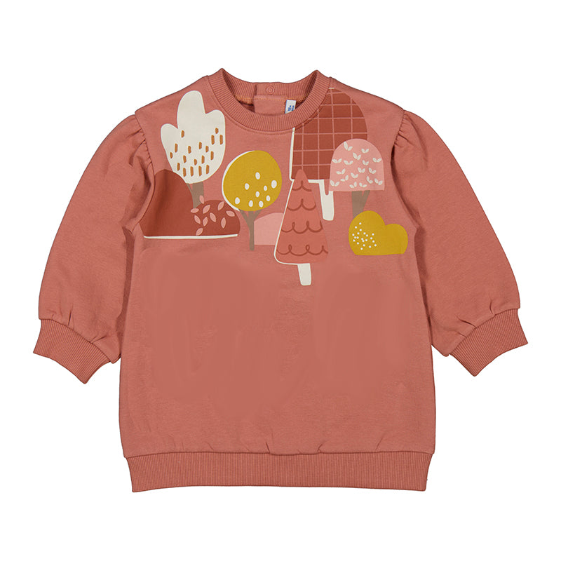 Fleece dress clay