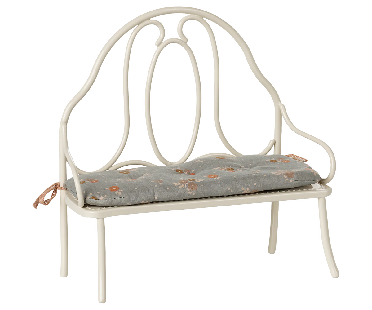 Vintage bench, Miniature - Off white
