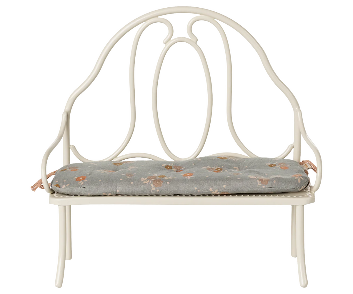 Vintage bench, Miniature - Off white