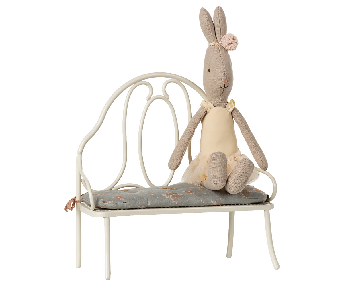 Vintage bench, Miniature - Off white