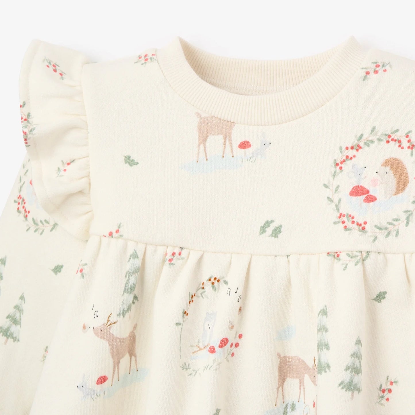 FOREST HOLIDAY ORGANIC PRINT FLEECE SET