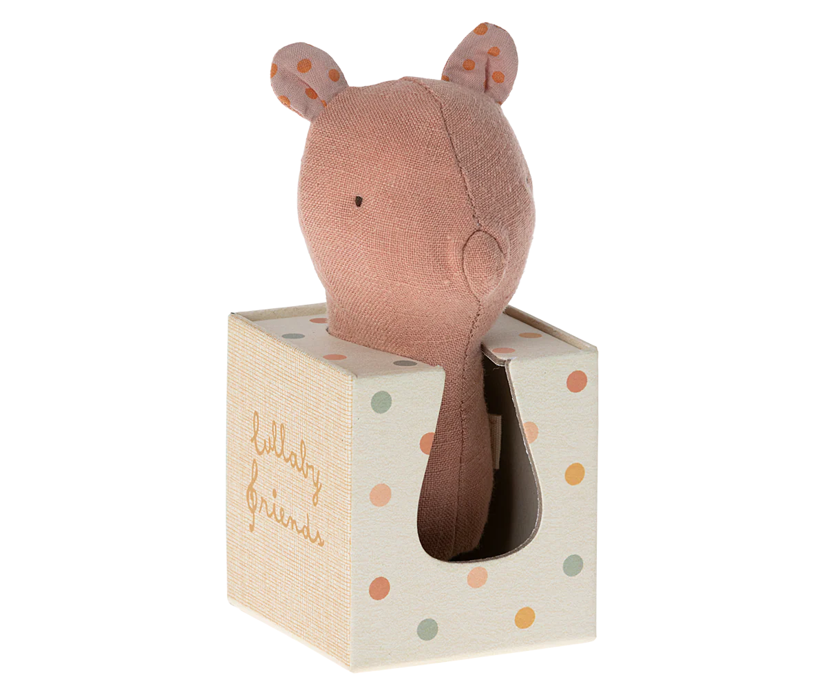 Maileg Lullaby friends rattles, piggy
