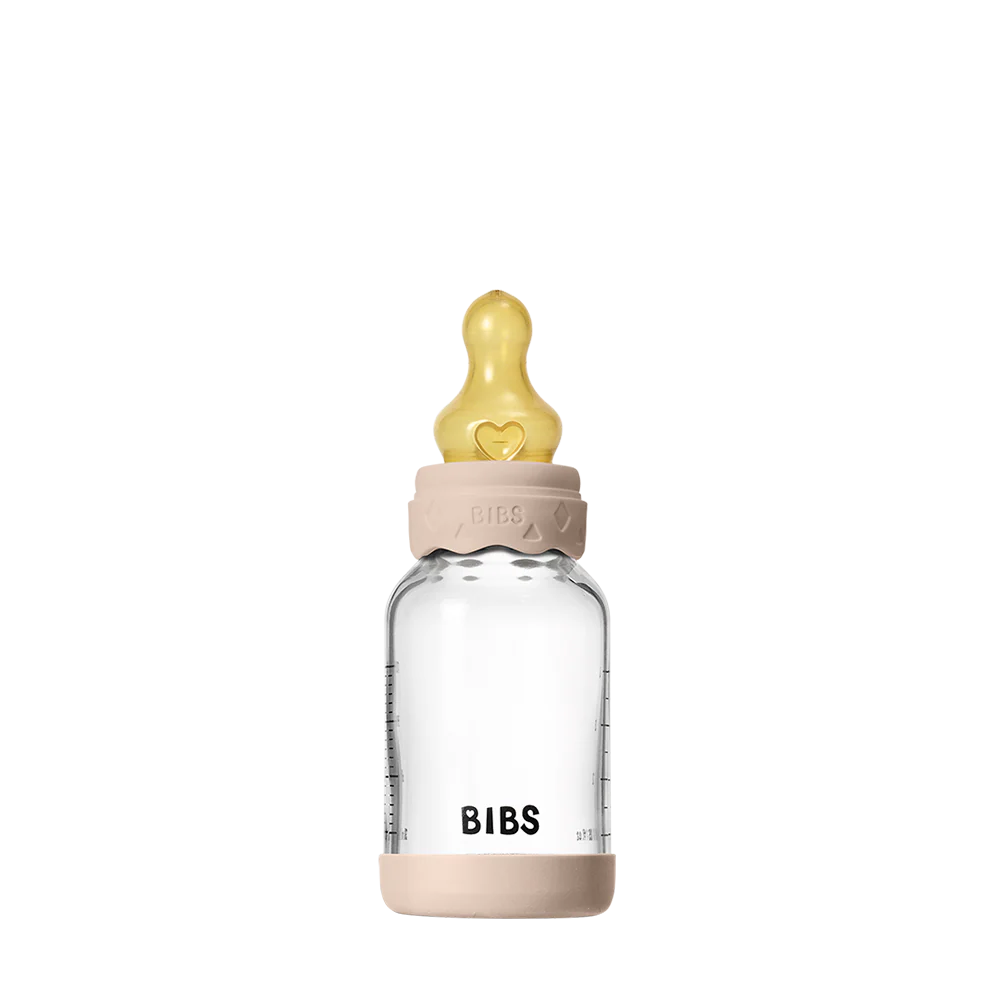 BIBS Baby Glass Bottle Boheme Set 4oz/120ml Latex