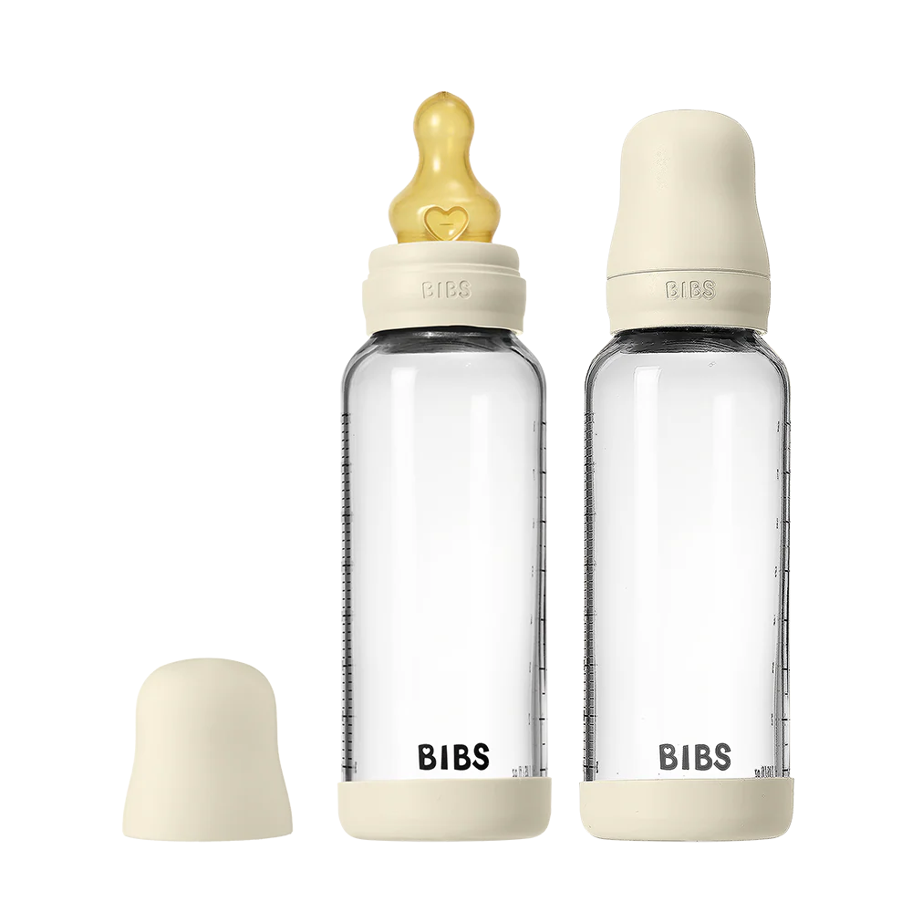 Bibs Glass Bottle Medium Flow 240ml/8oz 2pk