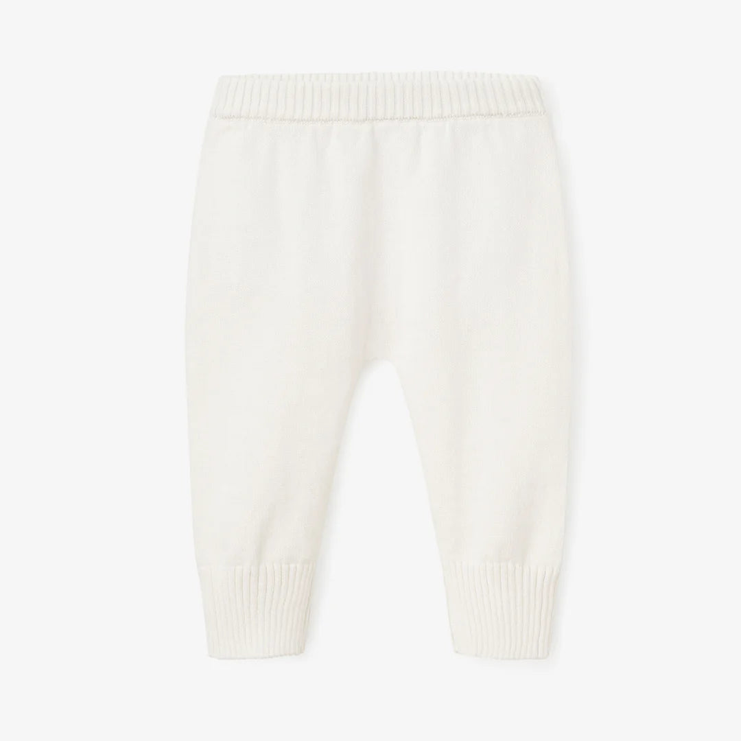 PALE FINE KNIT COTTON BABY PANT