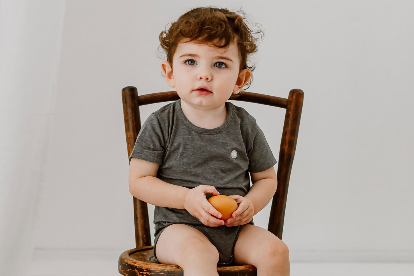Basics Short Sleeve Onesie (Bamboo Cotton) - Charcoal