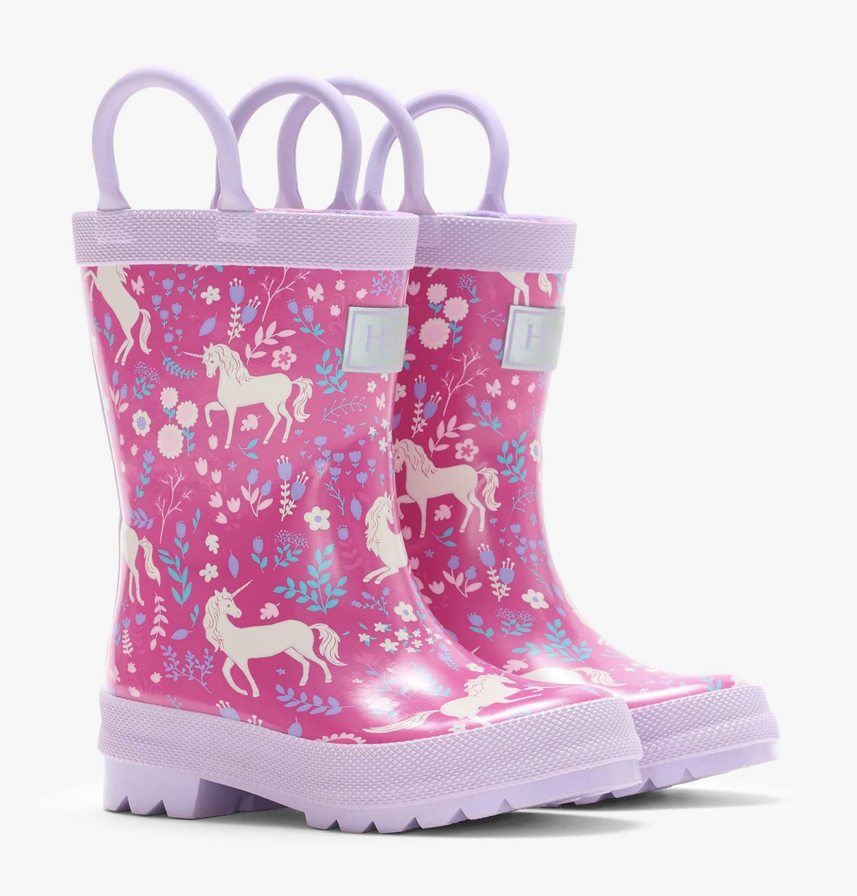 Unicorn Forest Toddler Rain Boots with Handles
