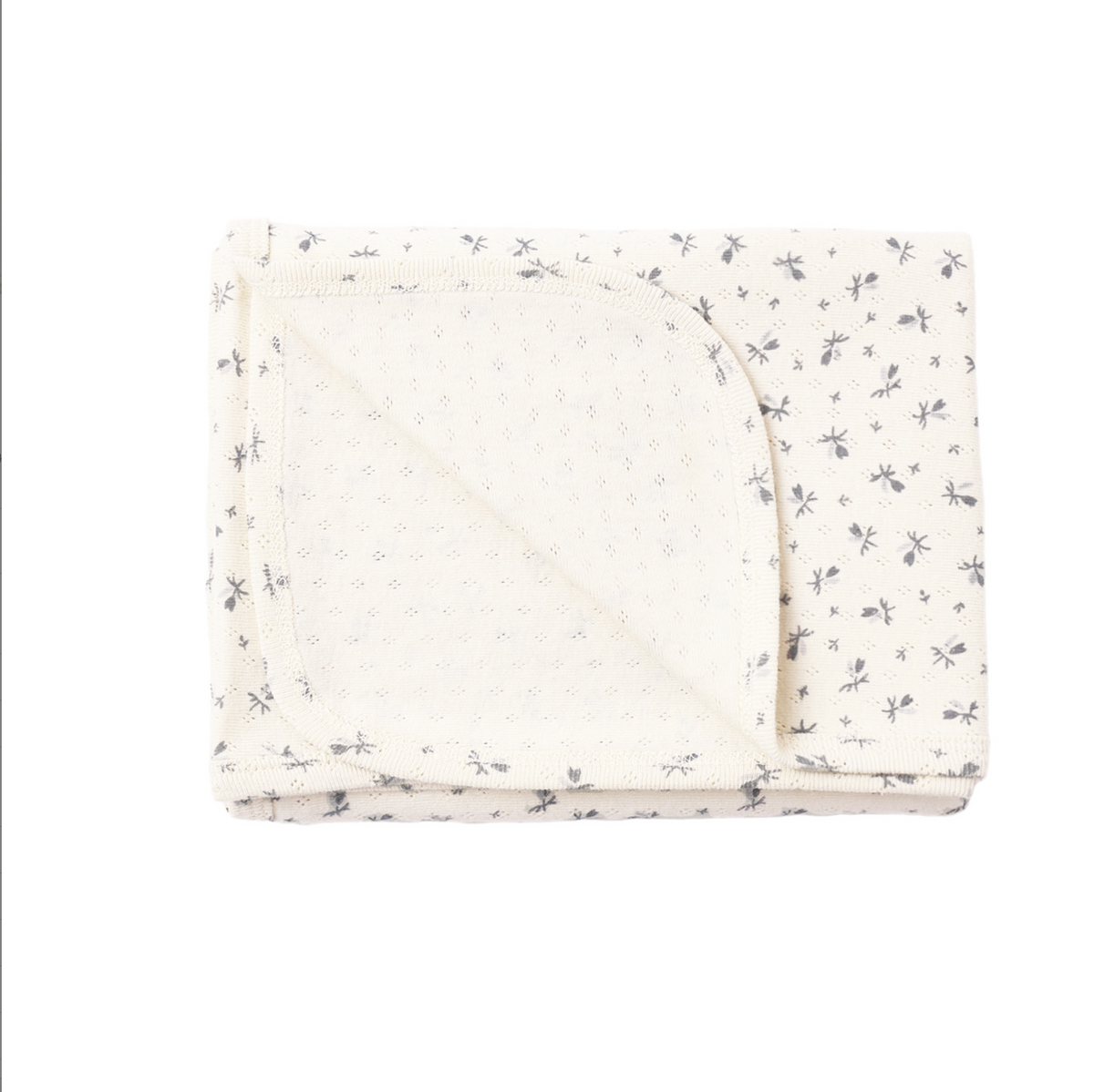 Quincy Mae Pointelle Baby Blanket || Blue Ditsy