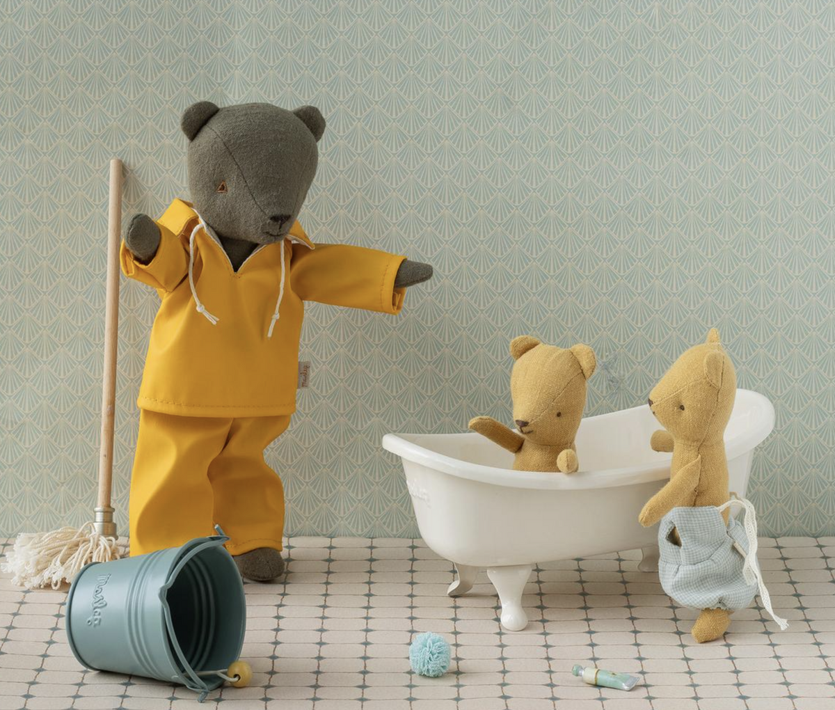 Maileg Teddy Dad - Ash Green