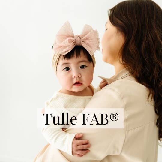 Baby Bling® - Tulle FAB® soft nylon headband with tulle bow