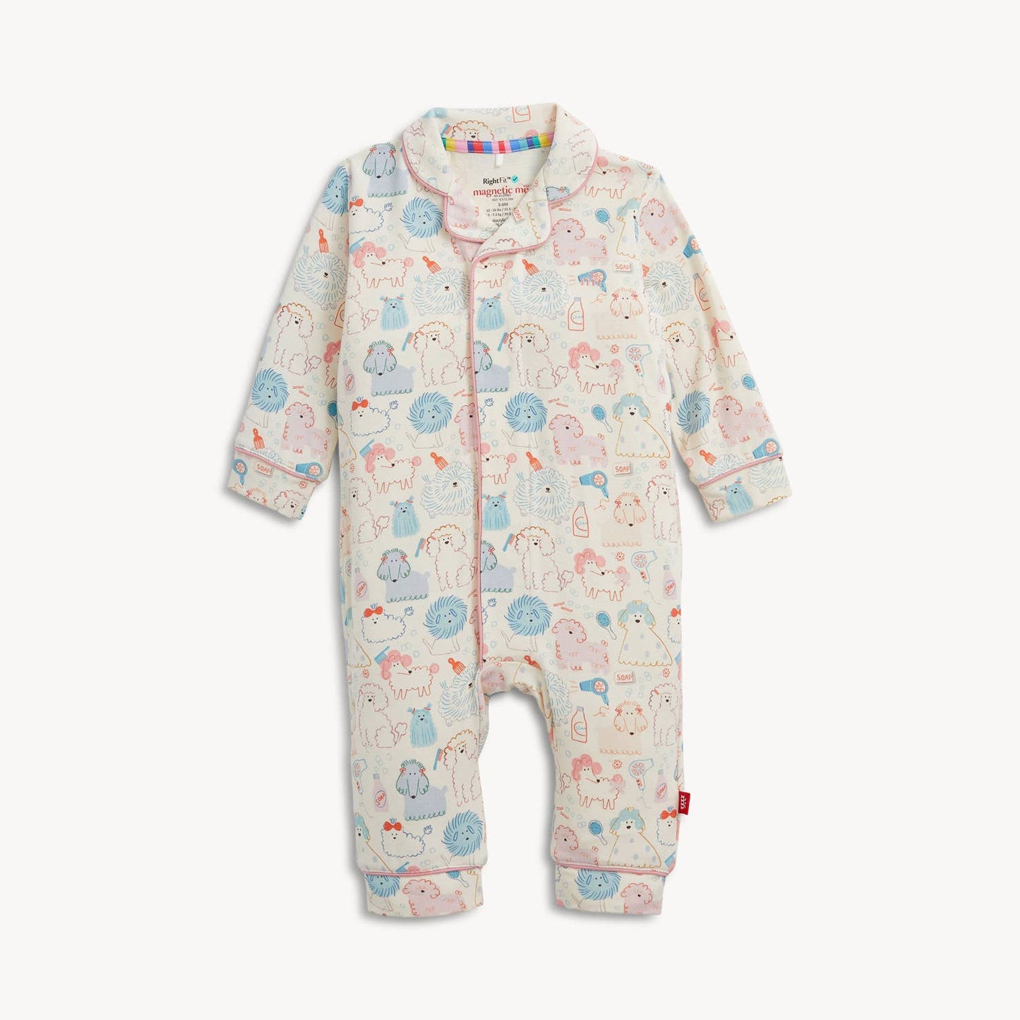 Magnetic Me POODLE PAWLOR RF ROMPER W PIPING