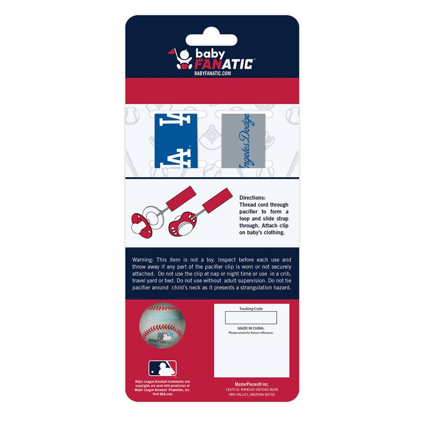 Los Angeles Dodgers - Pacifier Clip 2-Pack