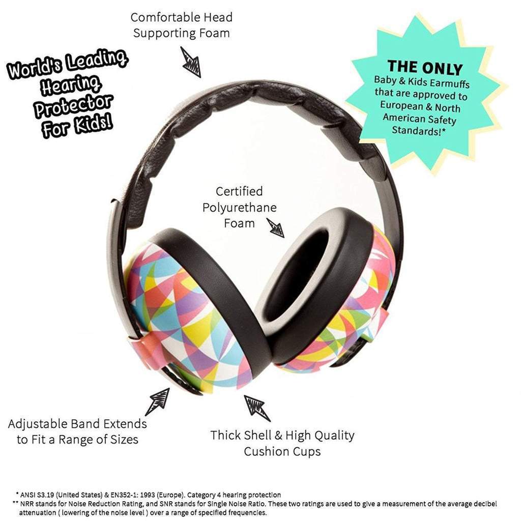 Baby Noise-Reduction Hearing Protection Earmuffs (Solids)