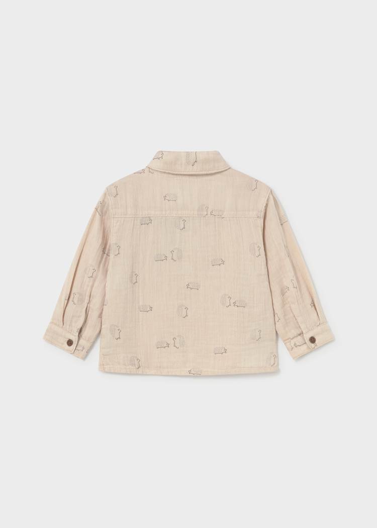 Mayoral Baby Crinkle Cotton Shirt 2111