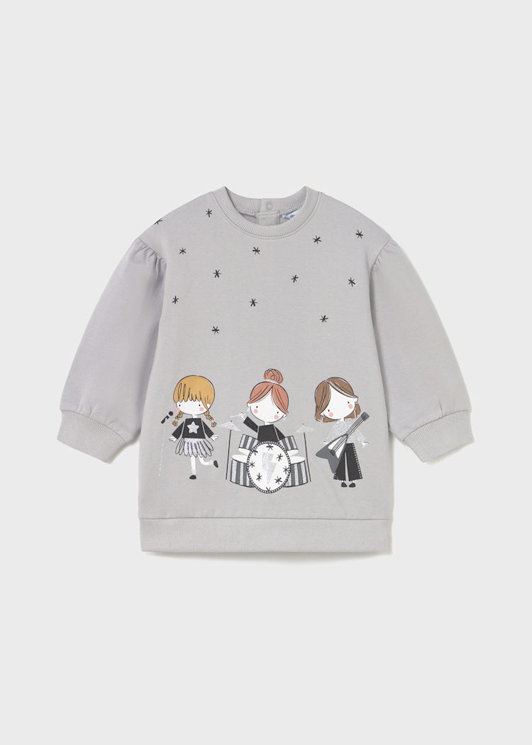 Baby Fleece Dress with Graphics