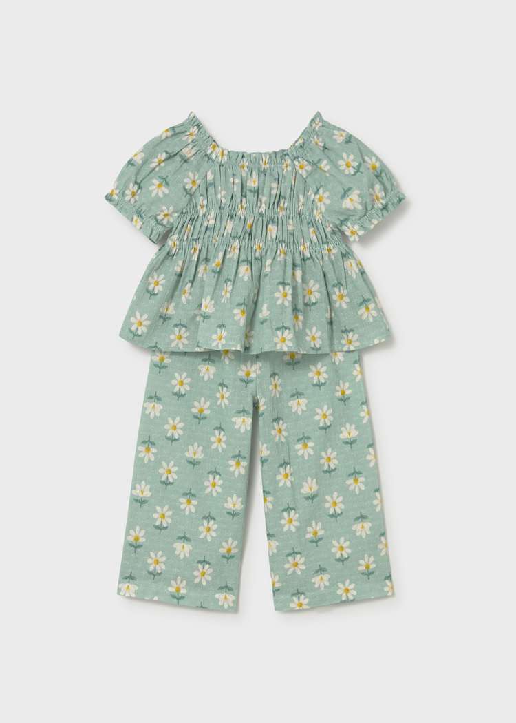 Baby Printed Pants and Blouse 2-Piece Set