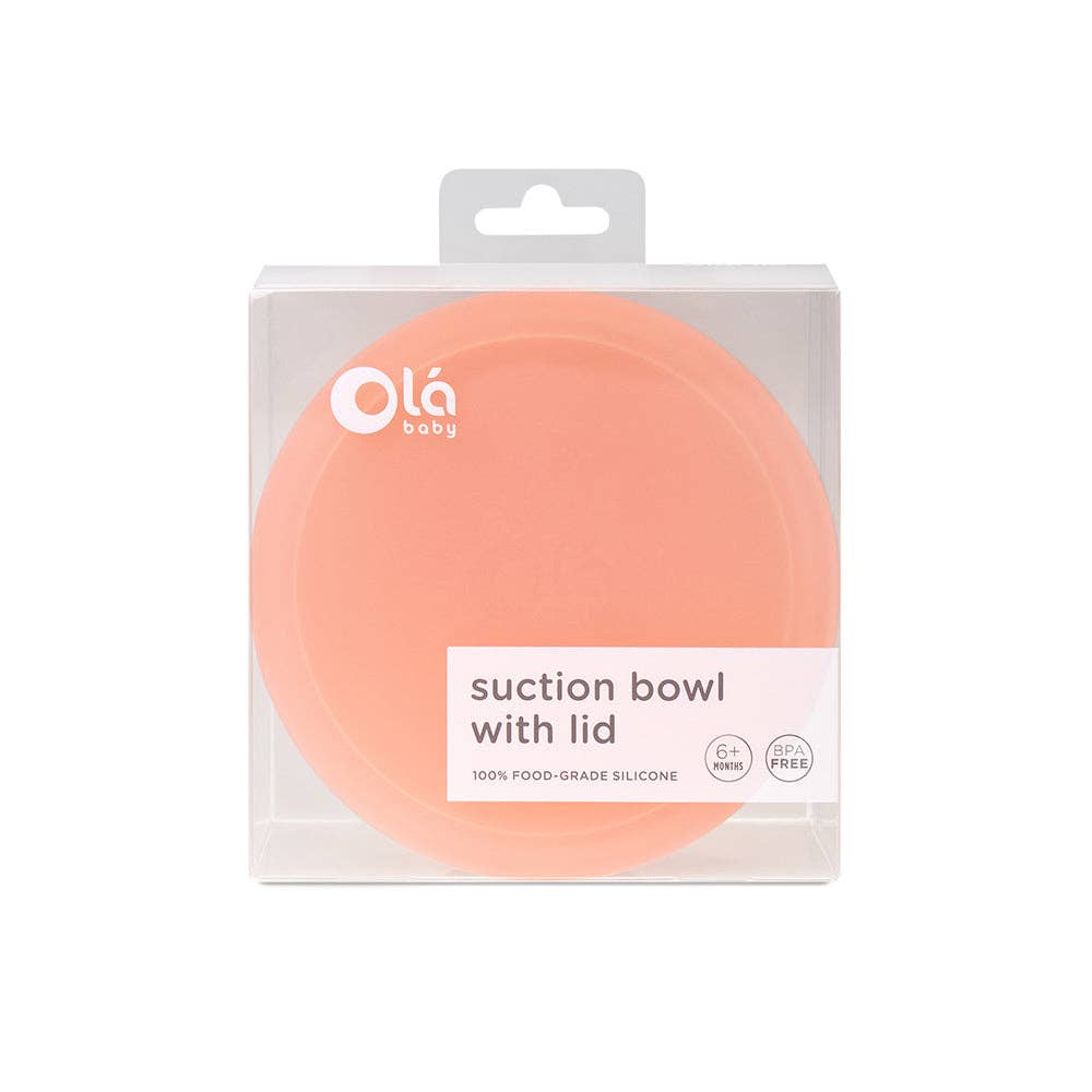 Silicone Suction Bowl with Lid: Blueberry