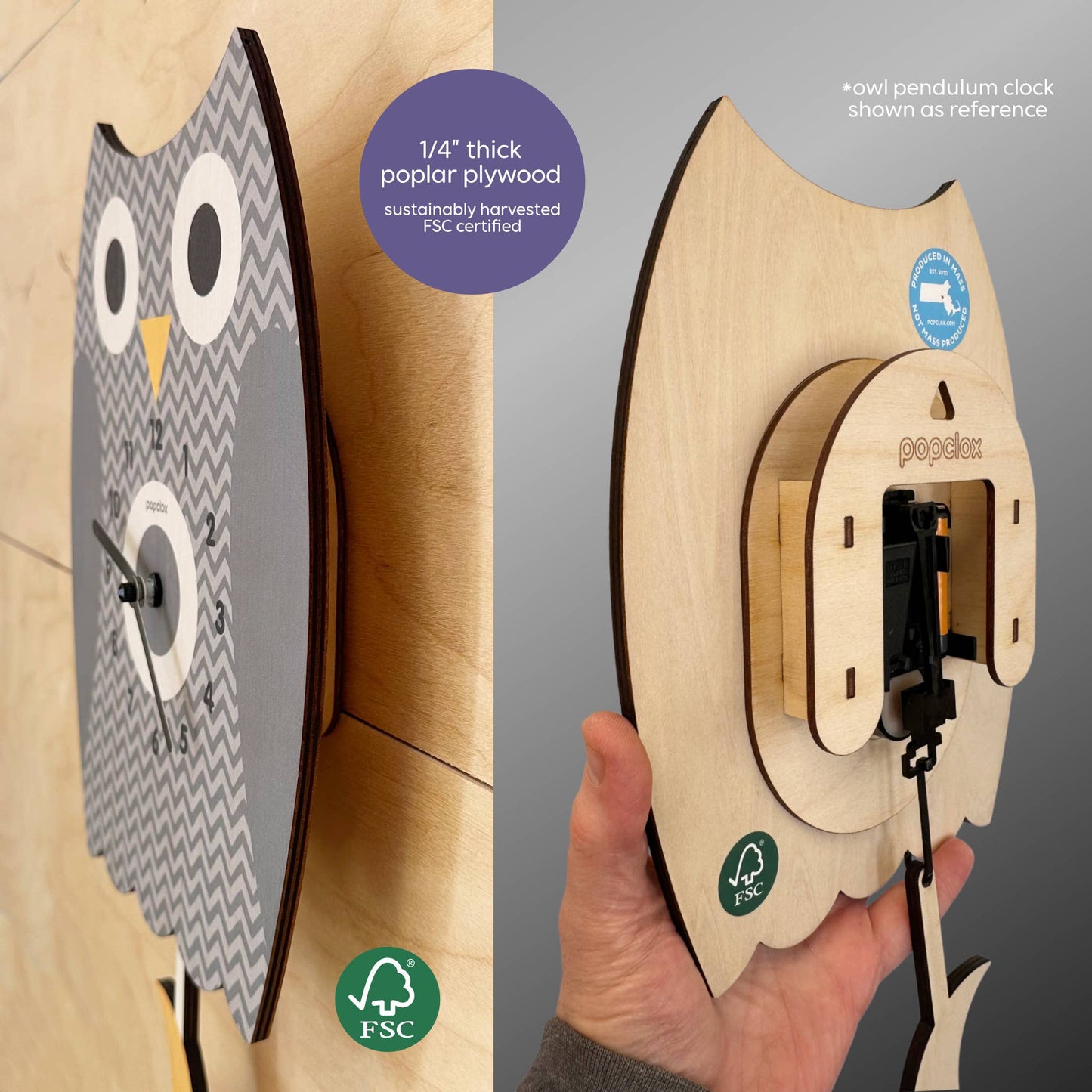 Sloth Pendulum Clock - Wood