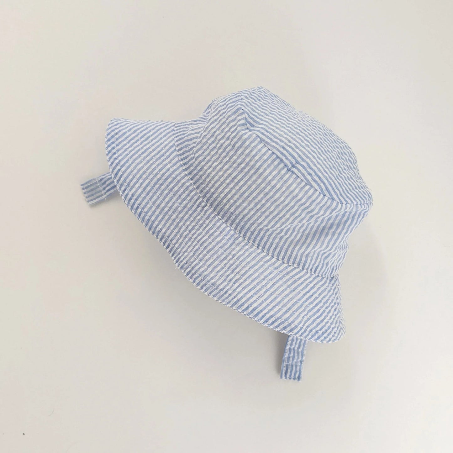 Light Blue Stripe UPF 25+ Seersucker Bucket Hat