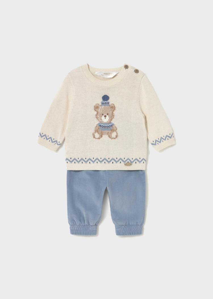 Newborn Boy Pants and Sweater Set