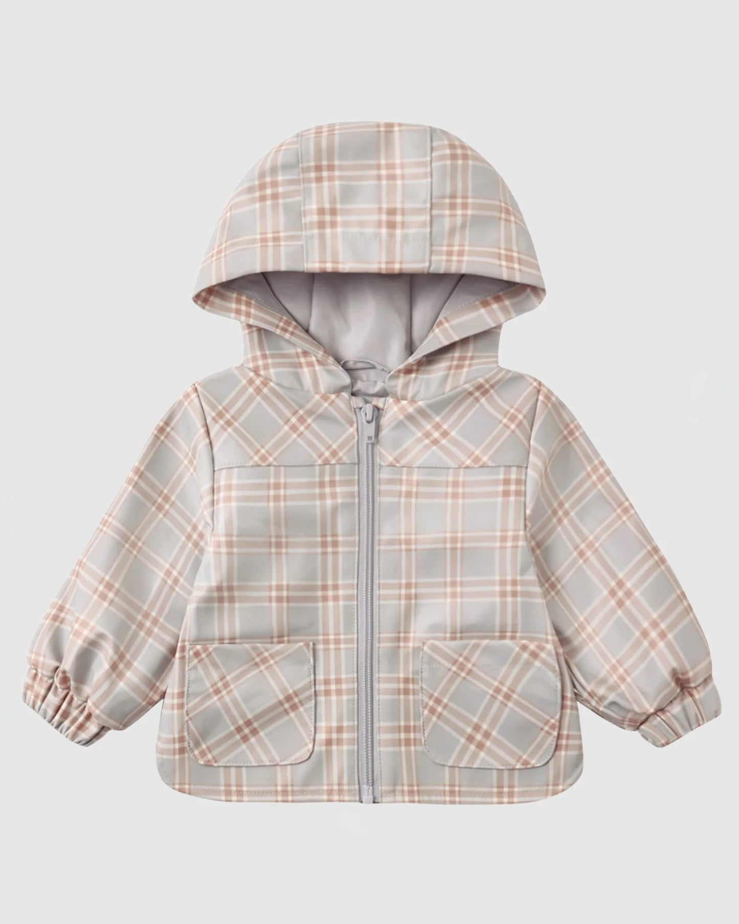 Quincy Mae Raincoat || Blue Plaid