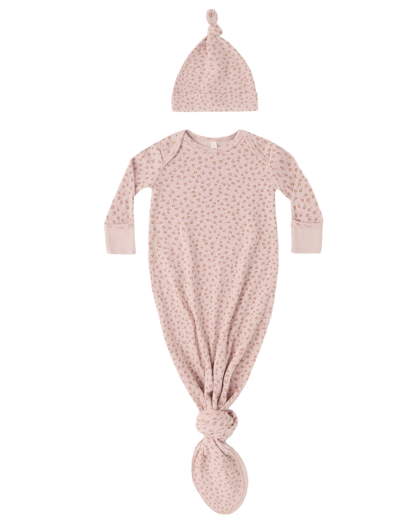 Knotted Baby Gown+ Hat