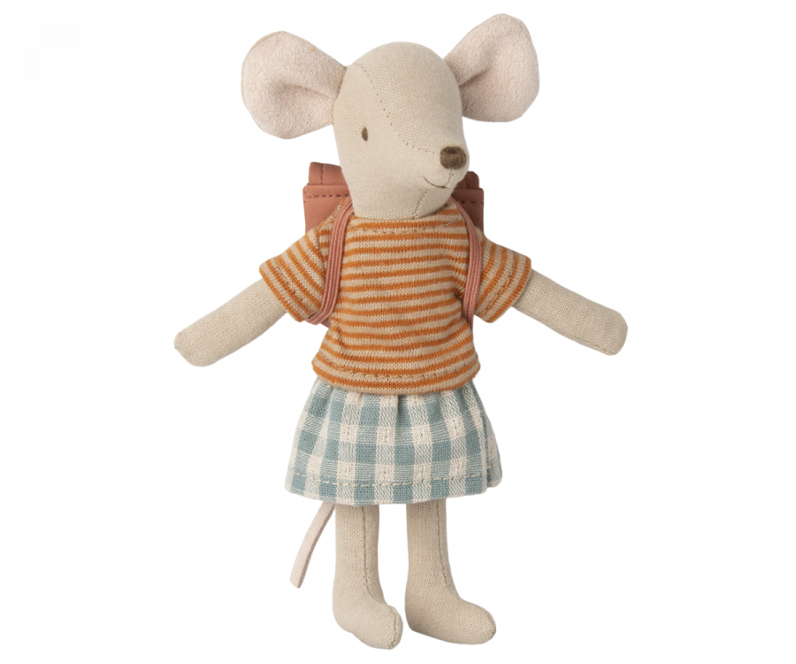 Tricycle mouse, Big sister with bag - Old rose