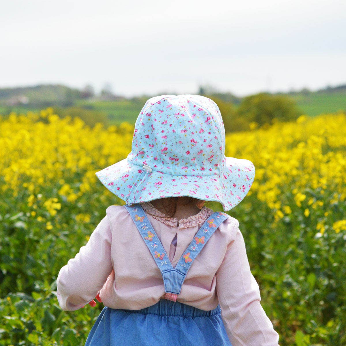 Cotton Floppy Sun Hat | Retro Rose